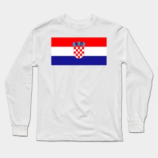 Republic of Croatia National Flag Long Sleeve T-Shirt